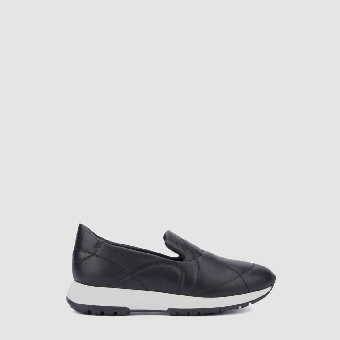 Katya quilted slip-on sneaker in black nappa leather