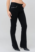 Product view 3 of black bootcut jeans with baroque detail