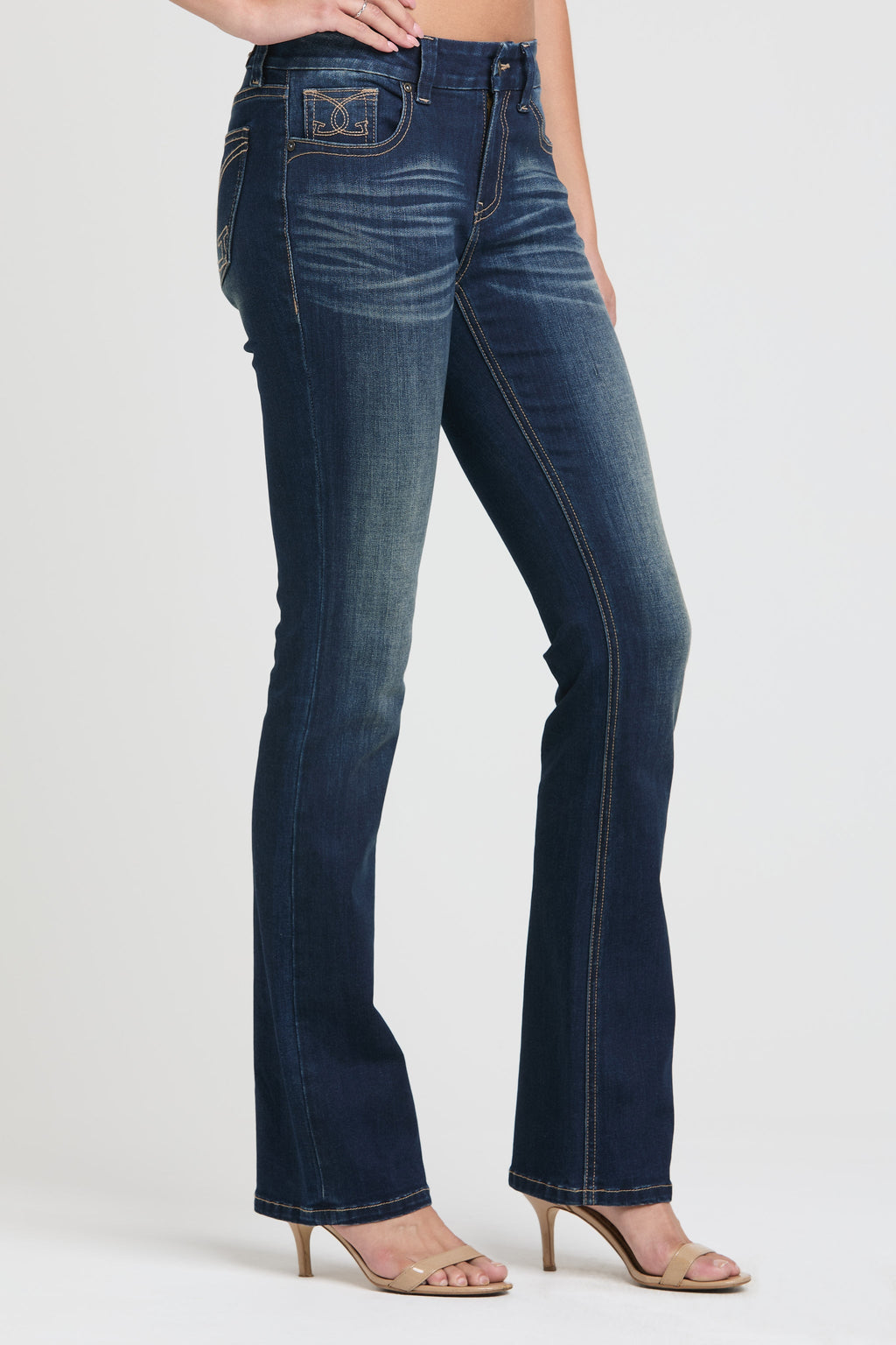 Double "G" Simple Stitches Bootcut Jeans