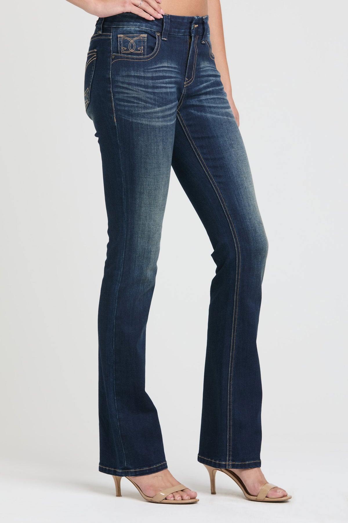 Double "G" Simple Stitches Bootcut Jeans