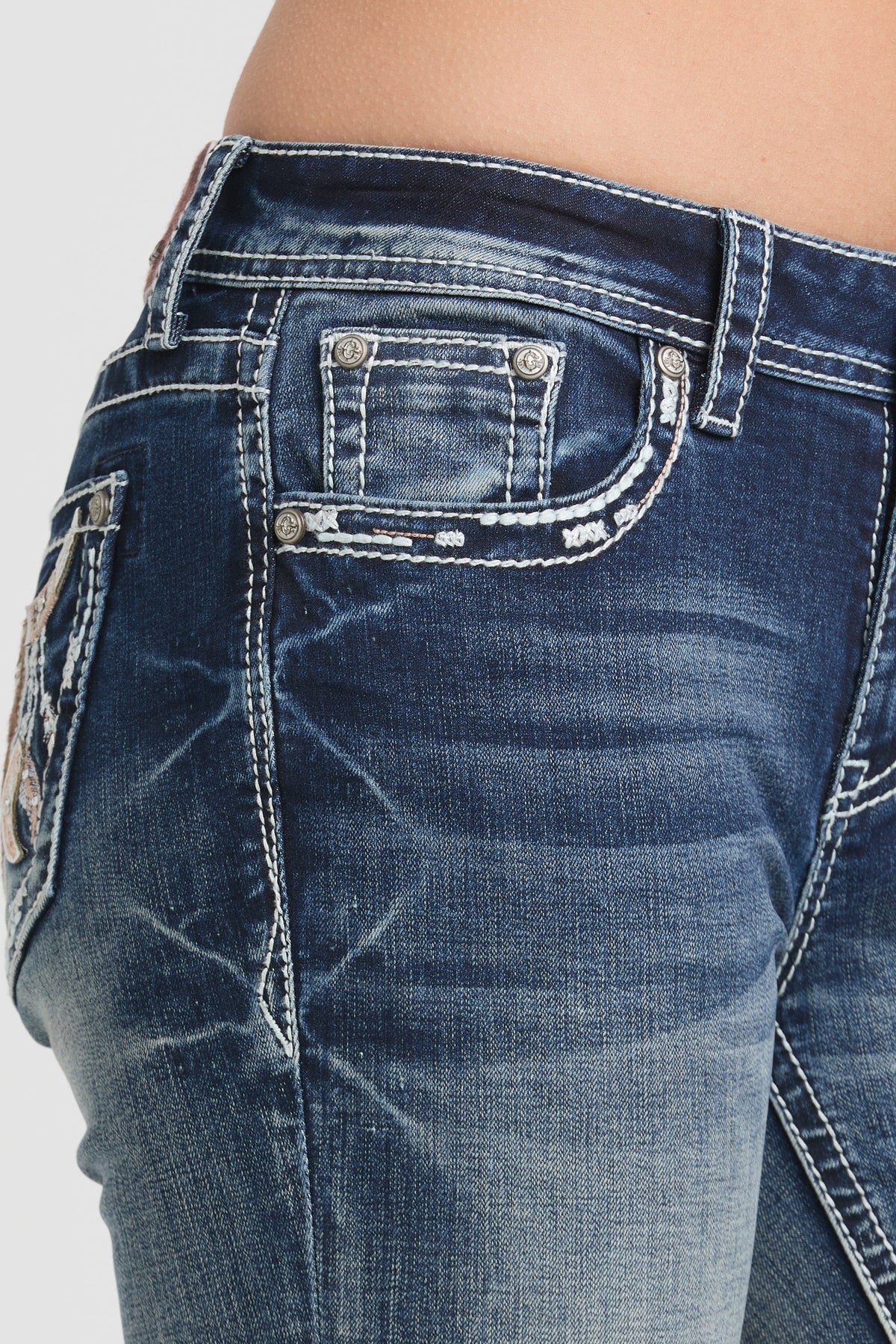 Cowhide Steer Head Bootcut Jeans