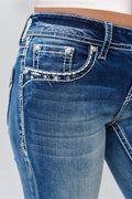 Product view 3 of white bootcut jeans with americana stars