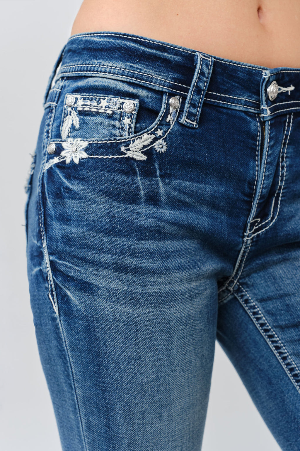 Poinsettia & Edelweiss Bootcut Jeans
