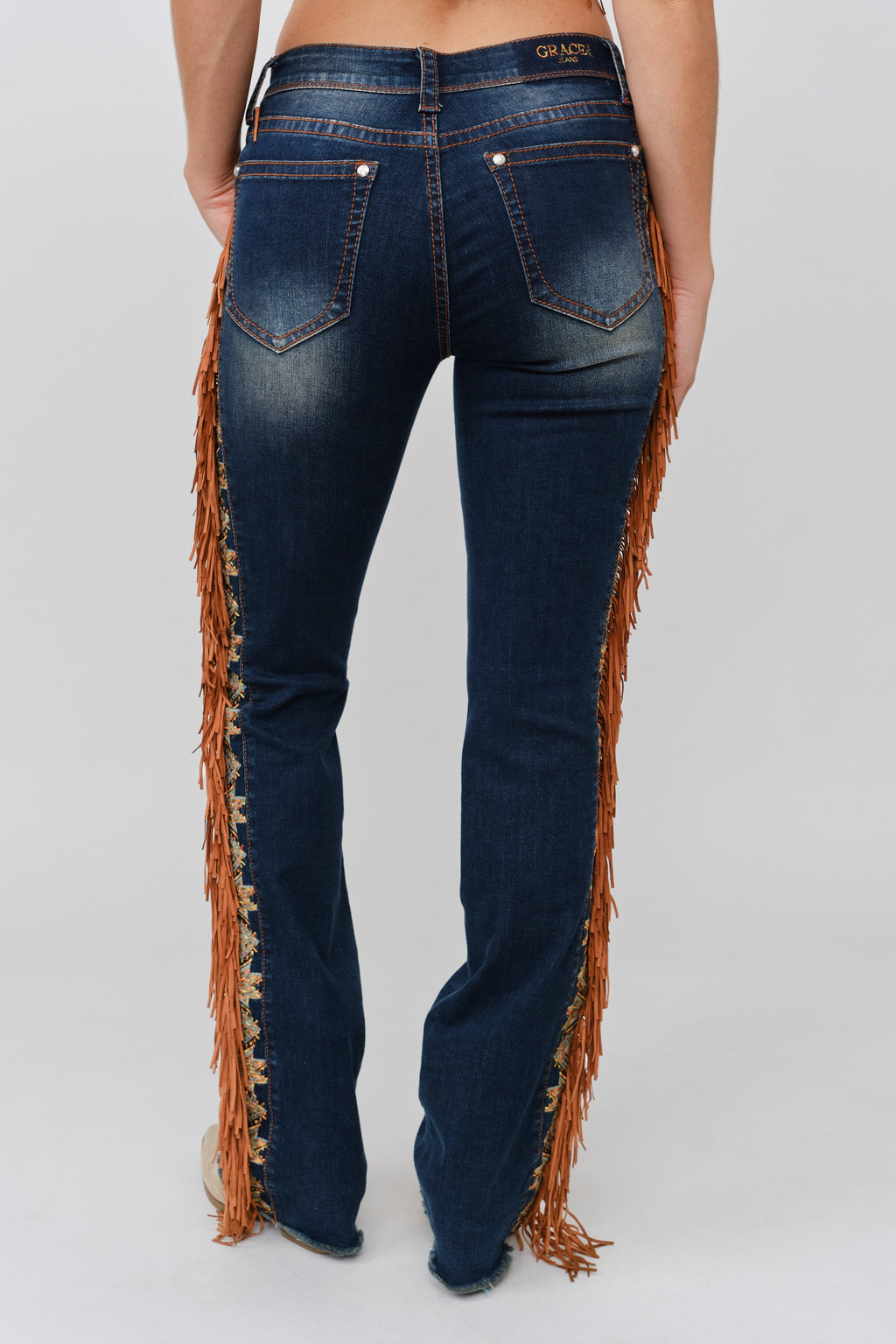 Tassel Trim Cowgirl Jeans