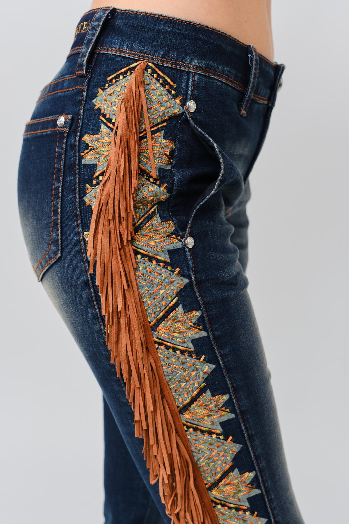 Tassel Trim Cowgirl Jeans