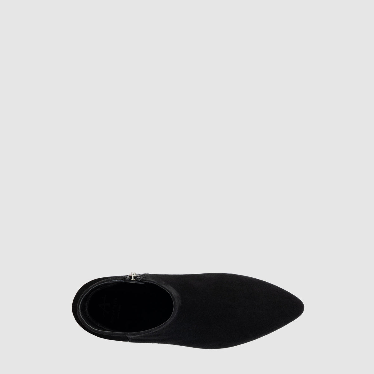 Prisilla ankle boot in black suede with a pointed toe, alternate view